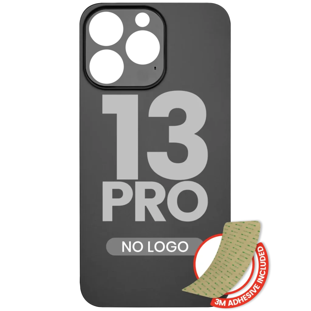 Back Glass With 3M Adhesive For iPhone 13 Pro (No Logo / Large Camera Hole) (Graphite)