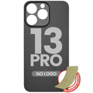 Back Glass With 3M Adhesive For iPhone 13 Pro (No Logo / Large Camera Hole) (Graphite)