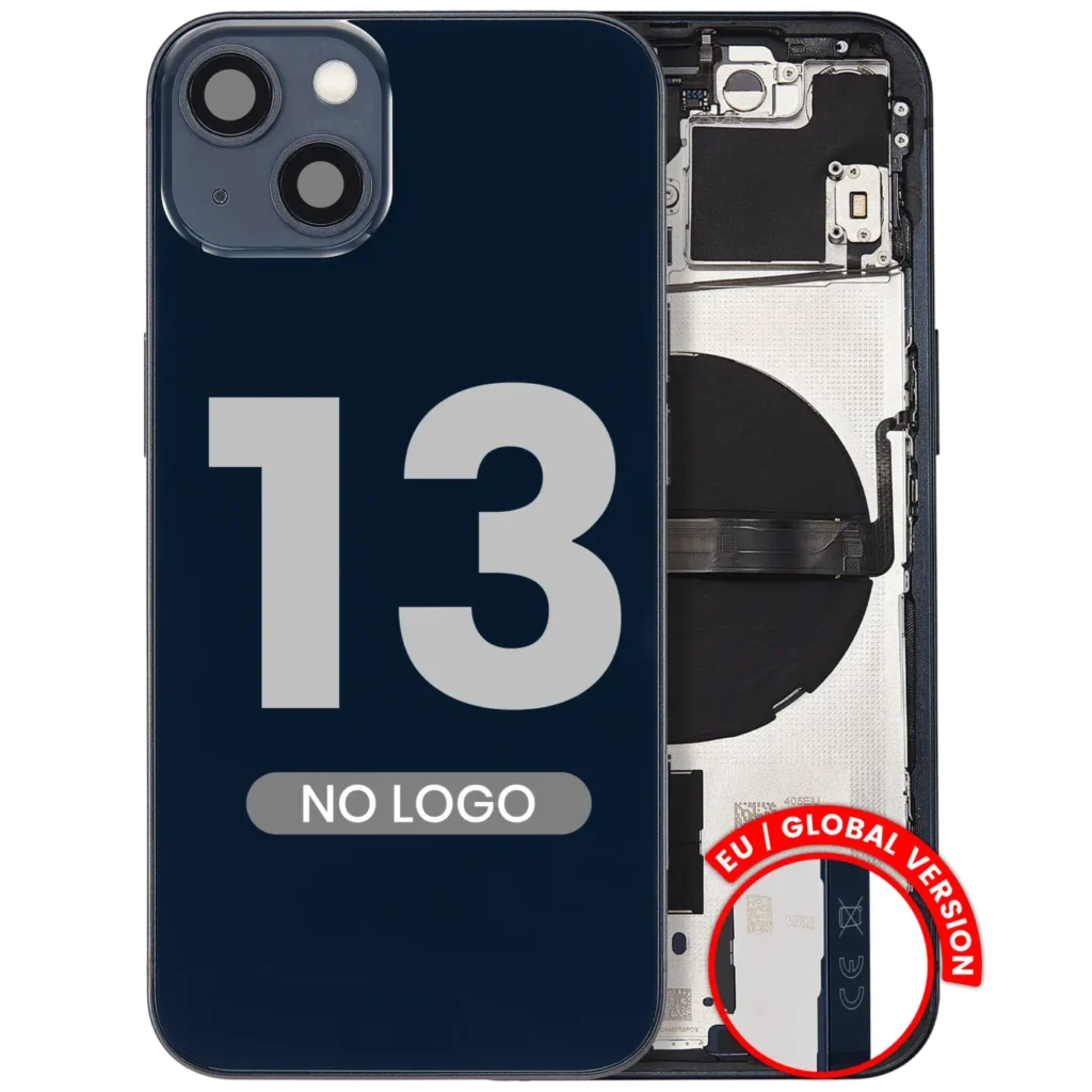 Back Housing W/ Small Parts For iPhone 13 (EU / Global Version) (Aftermarket Plus) (Midnight)