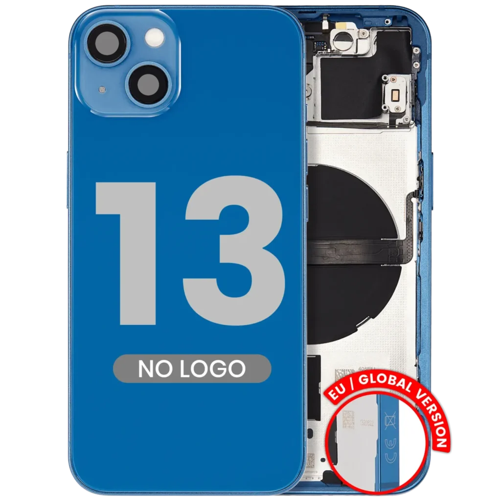 Back Housing W/ Small Parts For iPhone 13 (EU / Global Version) (Aftermarket Plus) (Blue)