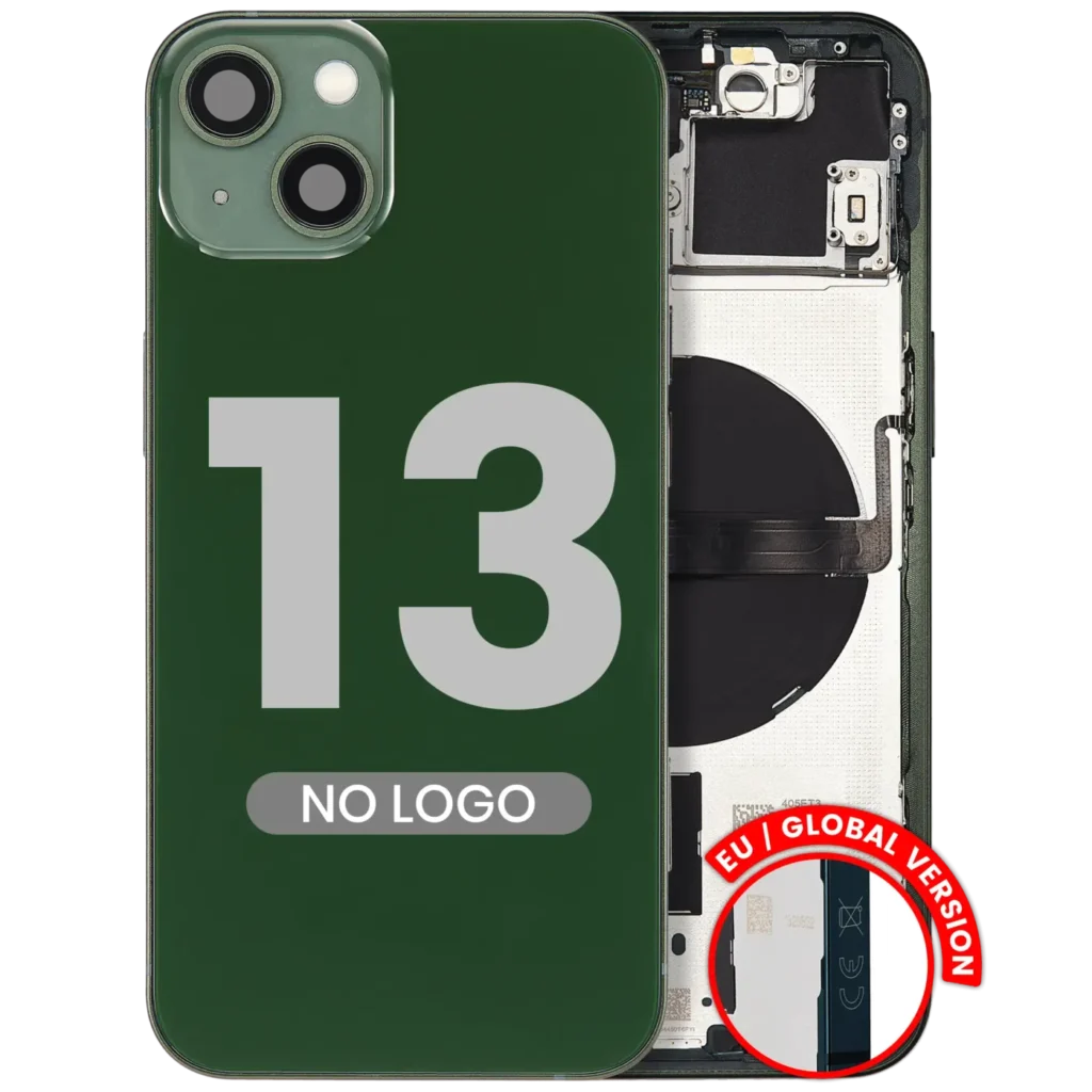 Back Housing W/ Small Parts For iPhone 13 (EU / Global Version) (Aftermarket Plus) (Green)