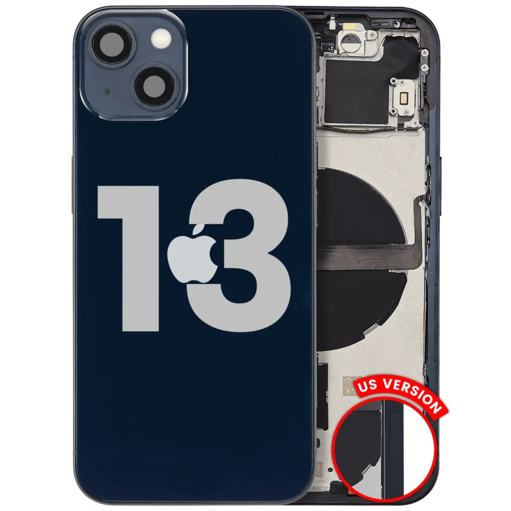 Back Housing W/ Small Parts For iPhone 13 (US Version) (Used OEM Pull: Grade A) (Midnight)