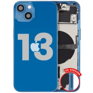 Back Housing W/ Small Parts For iPhone 13 (US Version) (Used OEM Pull: Grade A) (Blue)