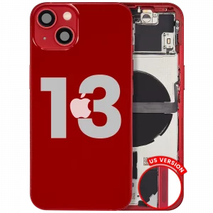 Back Housing W/ Small Parts For iPhone 13 (US Version) (Used OEM Pull: Grade A) (Red)