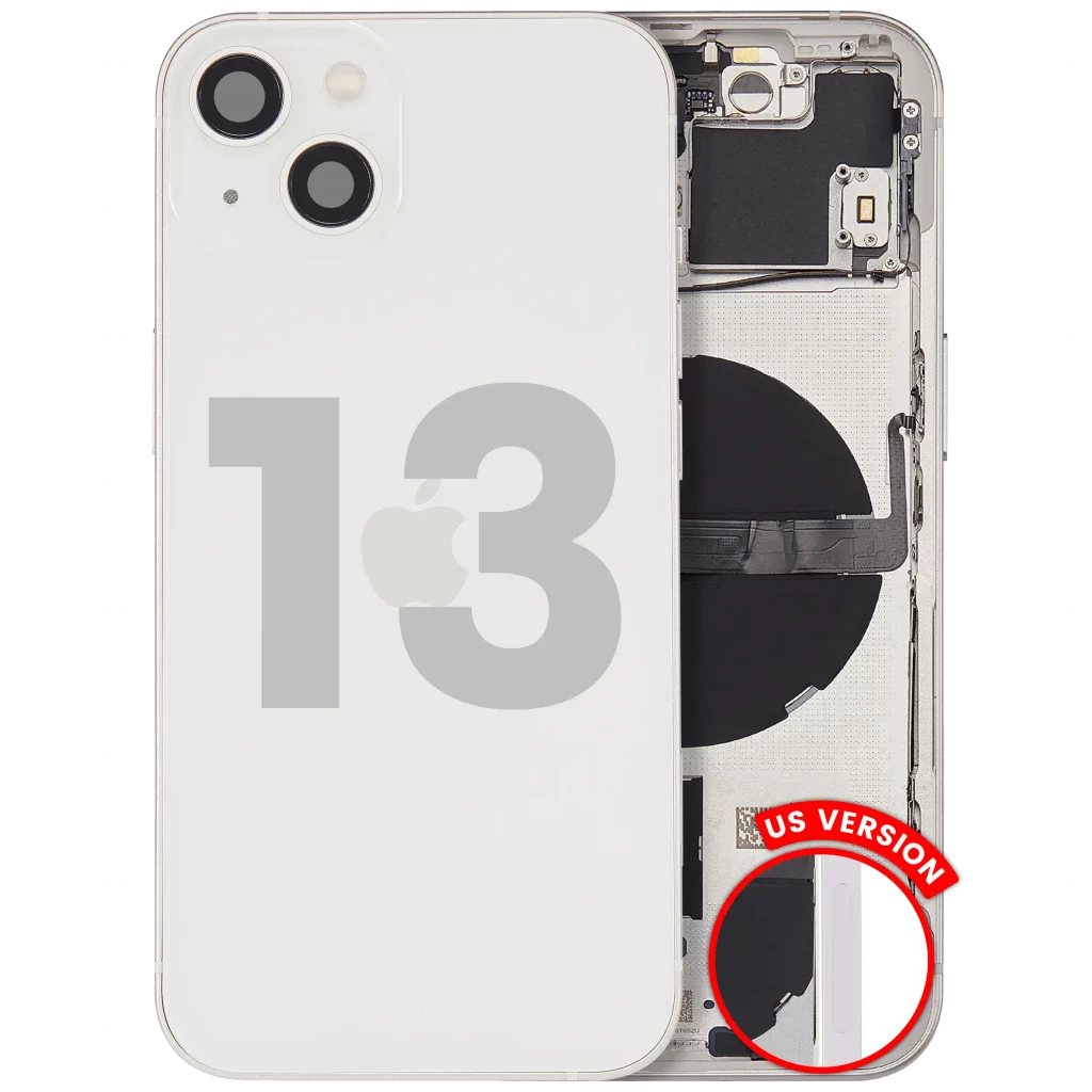 Back Housing W/ Small Parts For iPhone 13 (US Version) (Used OEM Pull: Grade B) (Starlight)