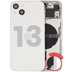 Back Housing W/ Small Parts For iPhone 13 (US Version) (Used OEM Pull: Grade B) (Starlight)