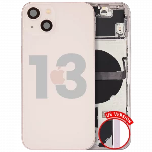 Back Housing W/ Small Parts For iPhone 13 (US Version) (Used OEM Pull: Grade B) (Pink)