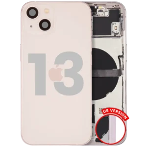 Back Housing W/ Small Parts For iPhone 13 (US Version) (Used OEM Pull: Grade C) (Pink)