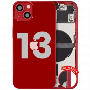 Back Housing W/ Small Parts For iPhone 13 (US Version) (Used OEM Pull: Grade C) (Red)