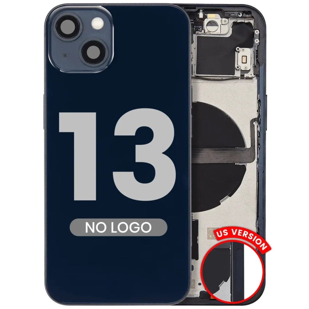 Back Housing W/ Small Parts For iPhone 13 (US Version) (Aftermarket Plus) (Midnight)