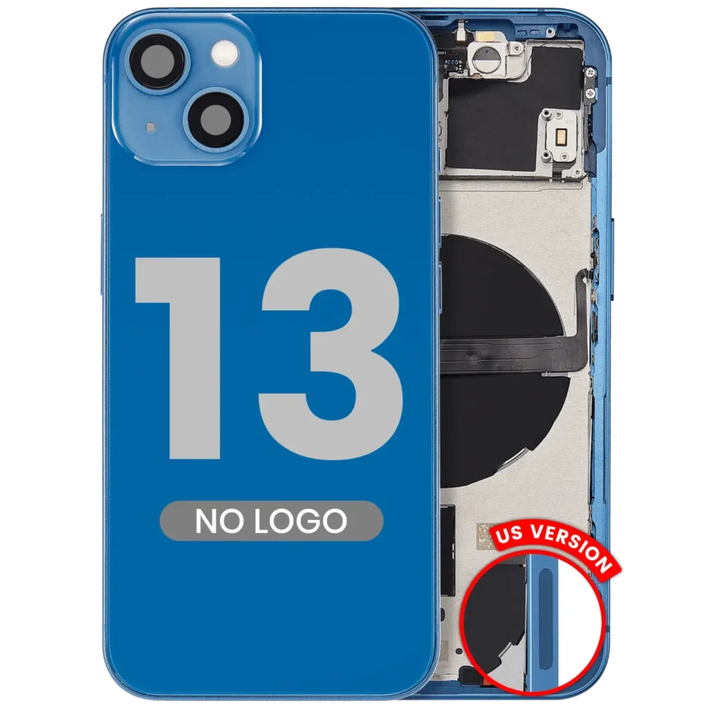 Back Housing W/ Small Parts For iPhone 13 (US Version) (Aftermarket Plus) (Blue)