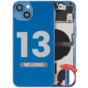 Back Housing W/ Small Parts For iPhone 13 (US Version) (Aftermarket Plus) (Blue)