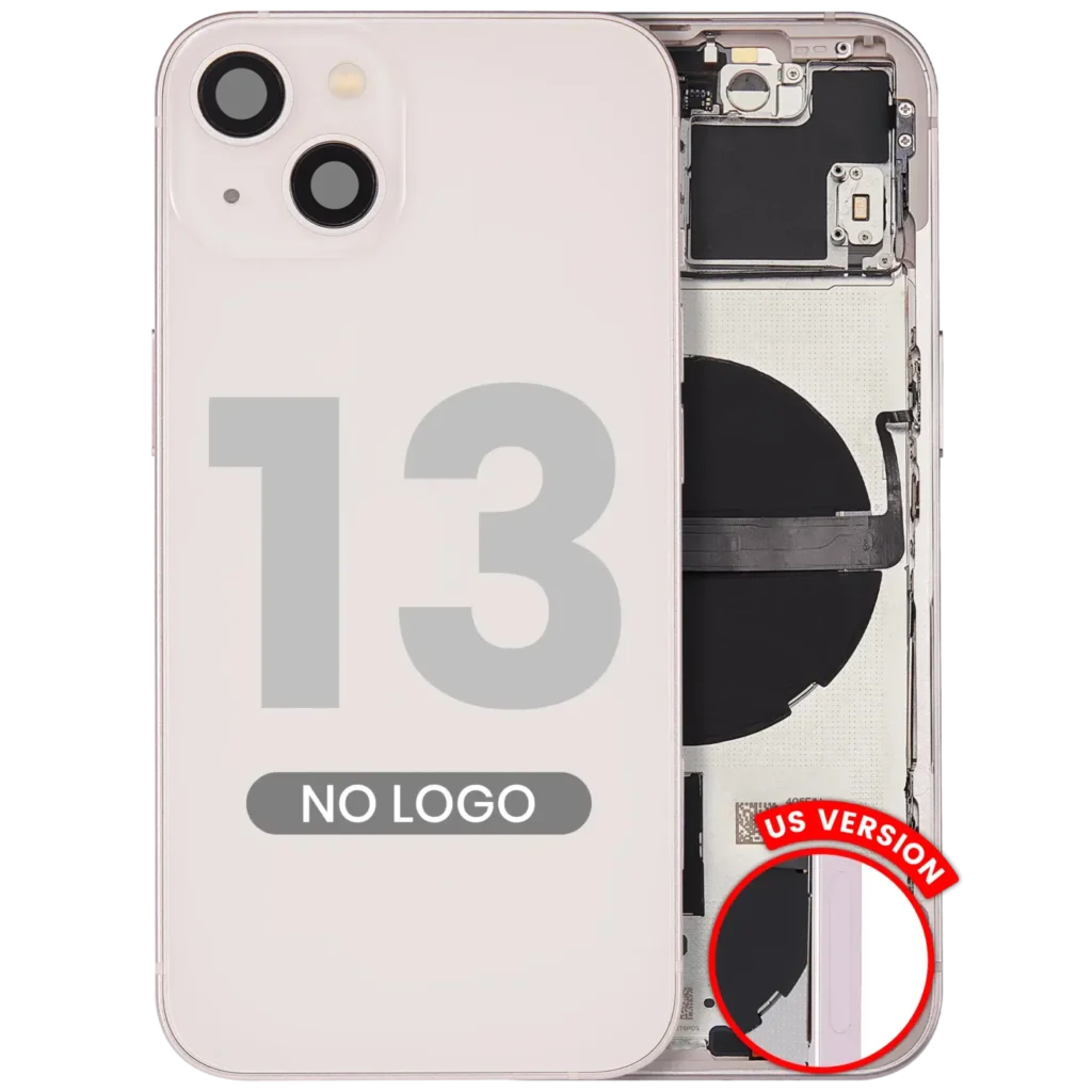 Back Housing W/ Small Parts For iPhone 13 (US Version) (Aftermarket Plus) (Pink)