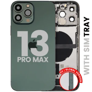 Back Housing W/ Charging Port Flex & Small Parts For iPhone 13 Pro Max (EU / Global Version) (Used OEM Pull: Grade B) (Alpine Green)