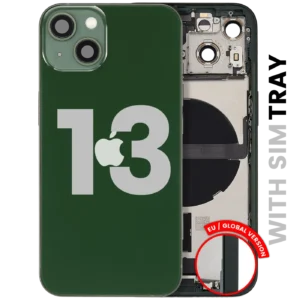 Back Housing W/ Charging Port Flex & Small Parts For iPhone 13 (EU / Global Version) (Used OEM Pull: Grade B) (Green)