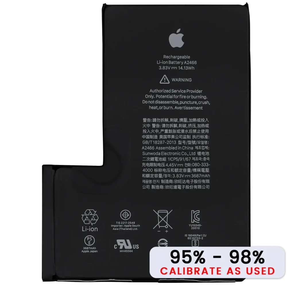 Replacement Battery for iPhone 12 Pro Max (Used OEM Pull: Grade B / SOH 95% to 98%)
