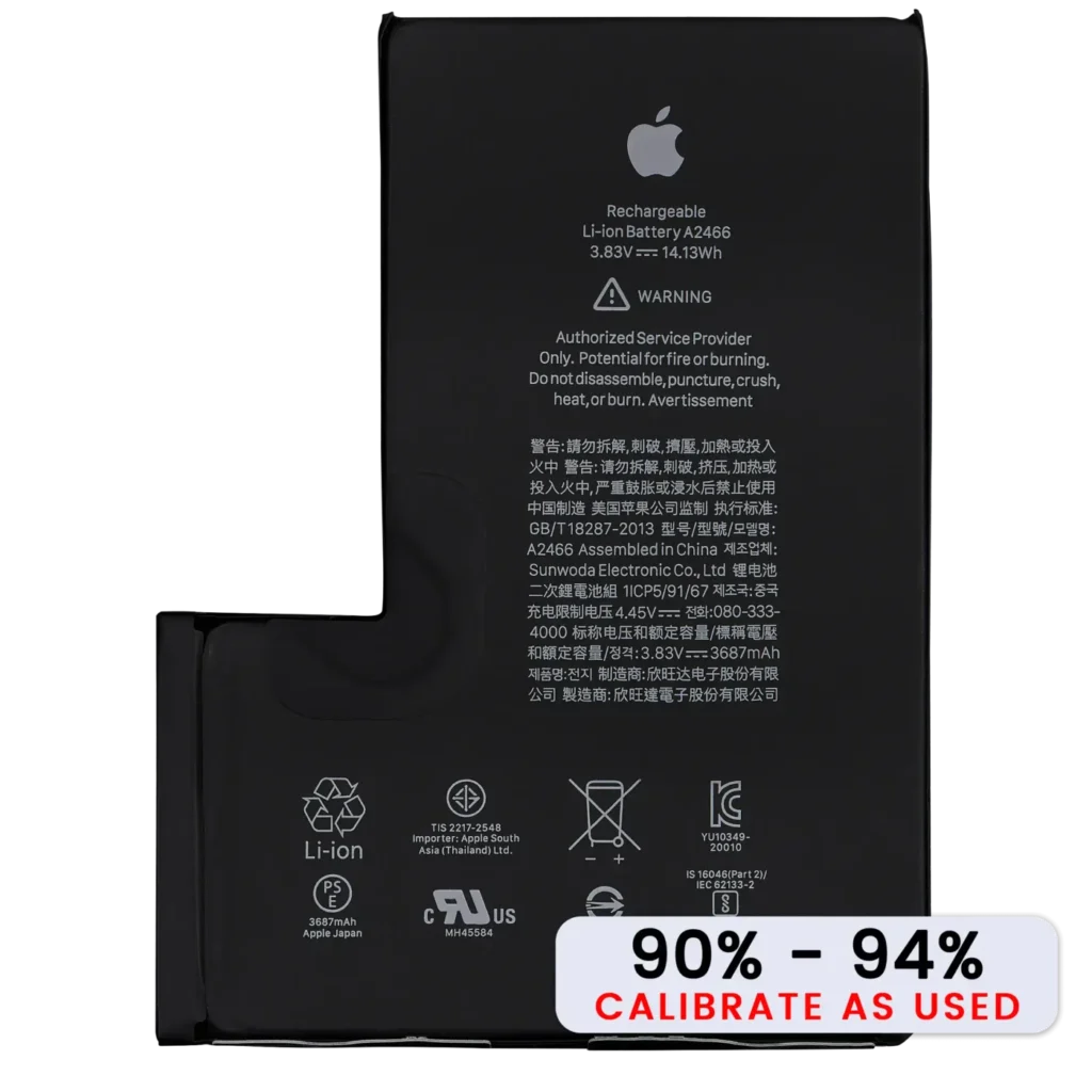 Replacement Battery for iPhone 12 Pro Max (Used OEM Pull: Grade C / SOH 90% to 94%)