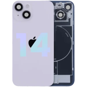 Back Glass w/ MagSafe Magnet & NFC & Flashlight Flex For iPhone 14 (Service Pack) (Purple)