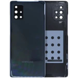 Back Cover Glass With Camera Lens For Samsung Galaxy A71 5G (A716V / 2020) (Service Pack) (Prism Cube Black)