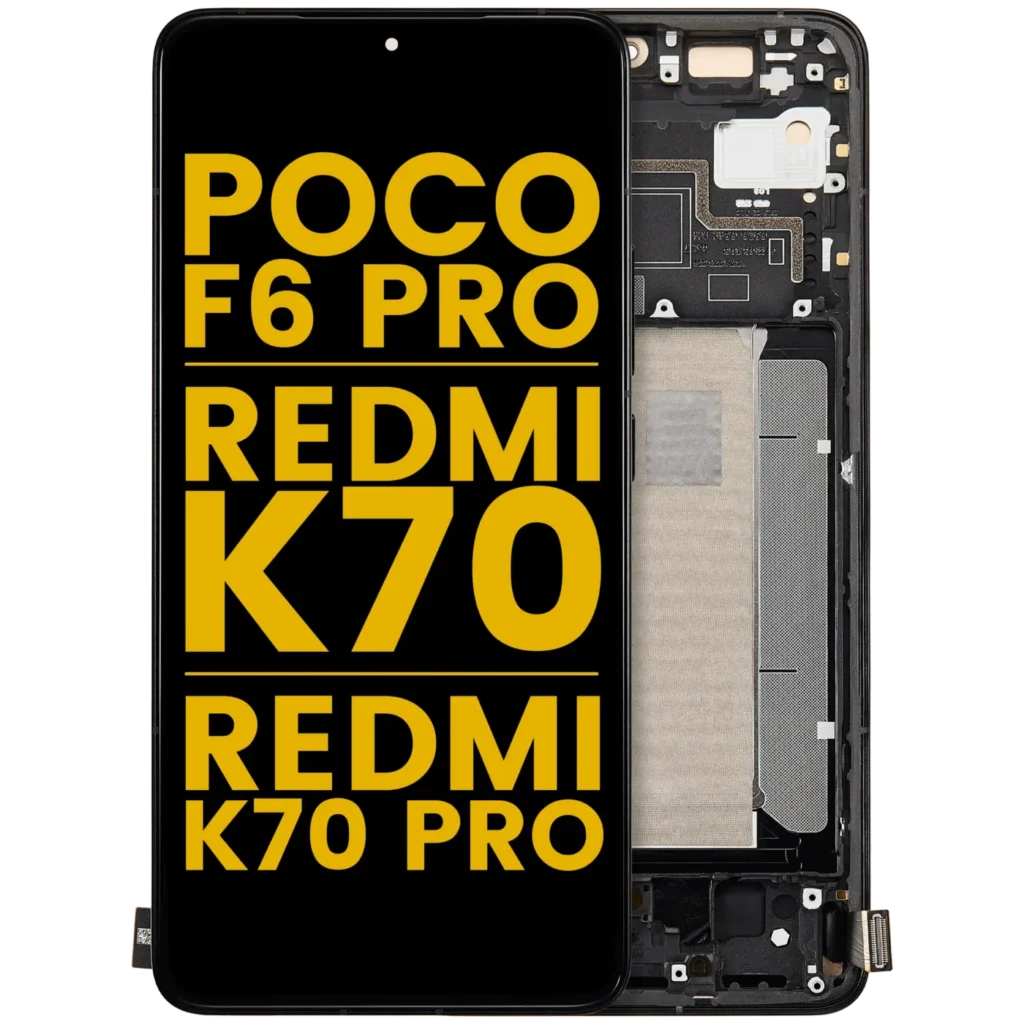 OLED Assembly With Frame For Xiaomi Poco F6 Pro / Redmi K70 / K70 Pro (Refurbished) (Black)
