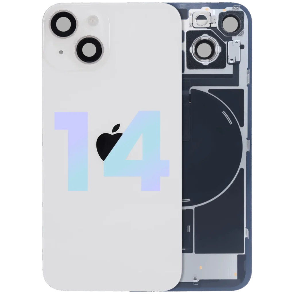 Back Glass w/ MagSafe Magnet & NFC & Flashlight Flex For iPhone 14 (Service Pack) (Starlight)