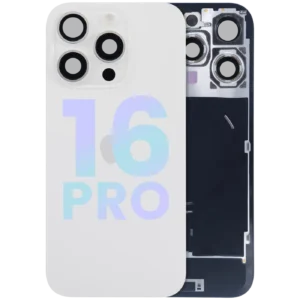 Back Glass w/ MagSafe Magnet & NFC & Flashlight Flex For iPhone 16 Pro (Service Pack) (White Titanium)