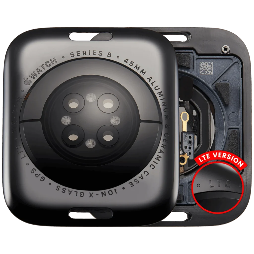 Back Cover Assembly For Watch Series 8 (45mm) (LET Version) (Aluminum / Space Black)