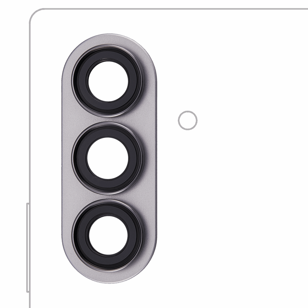 Back Camera Lens With Bezel Ring For Samsung Galaxy Z Fold 7 (F966) (Silver Shadow)