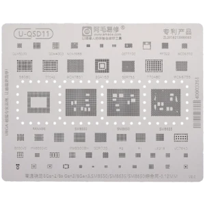 BGA Reballing Stencil U-QSD11 For Samsung Galaxy S23 (SM6450 / SM8550 / SM8650)