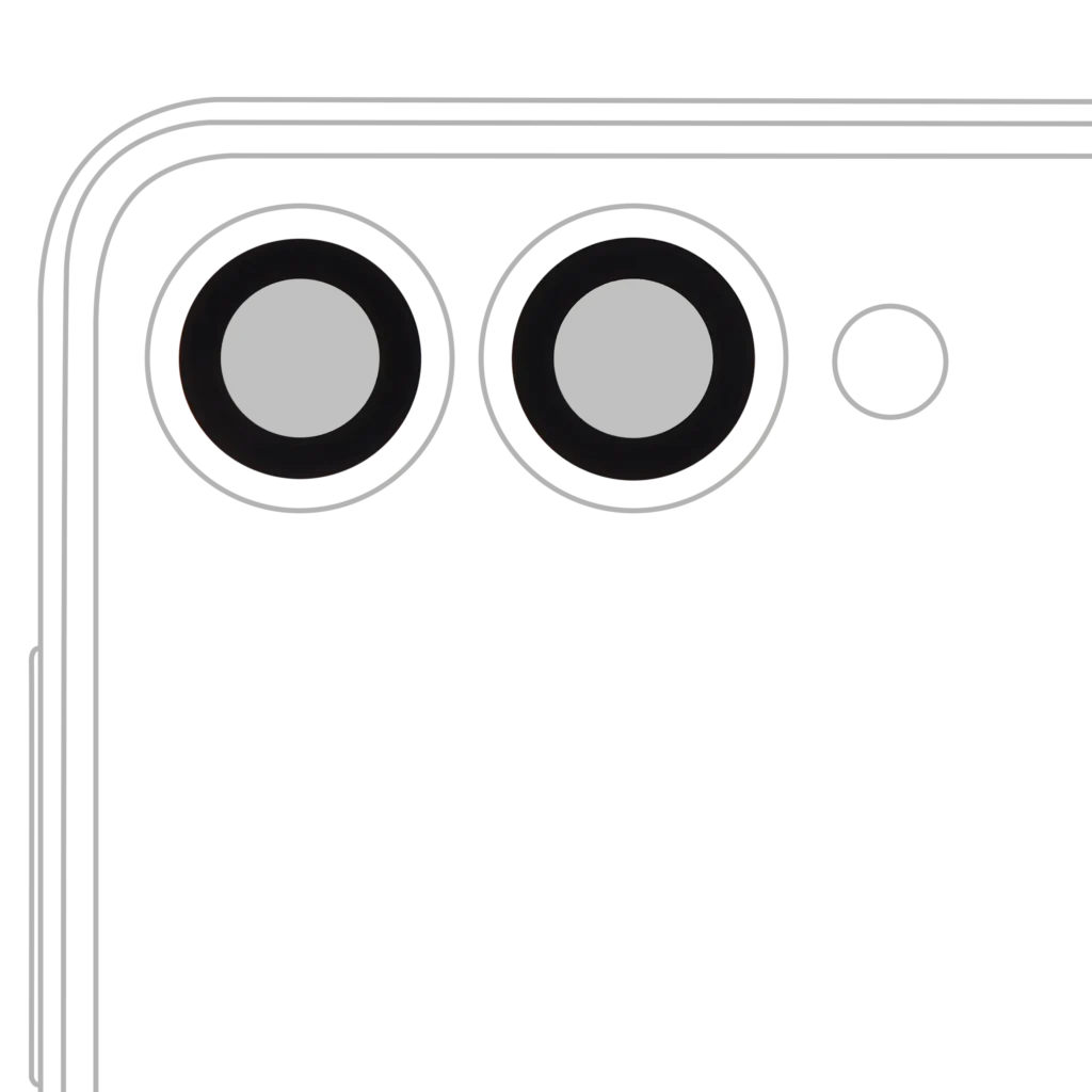 Back Camera Lens (Glass Only) With Adhesive For Samsung Galaxy Z Flip 7 5G (2 Piece Set)