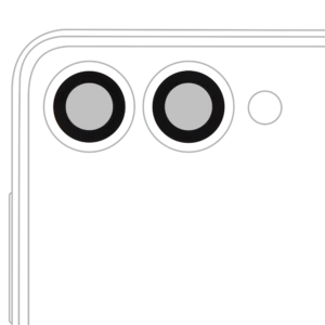Back Camera Lens (Glass Only) With Adhesive For Samsung Galaxy Z Flip 7 5G (F766) (2 Piece Set)