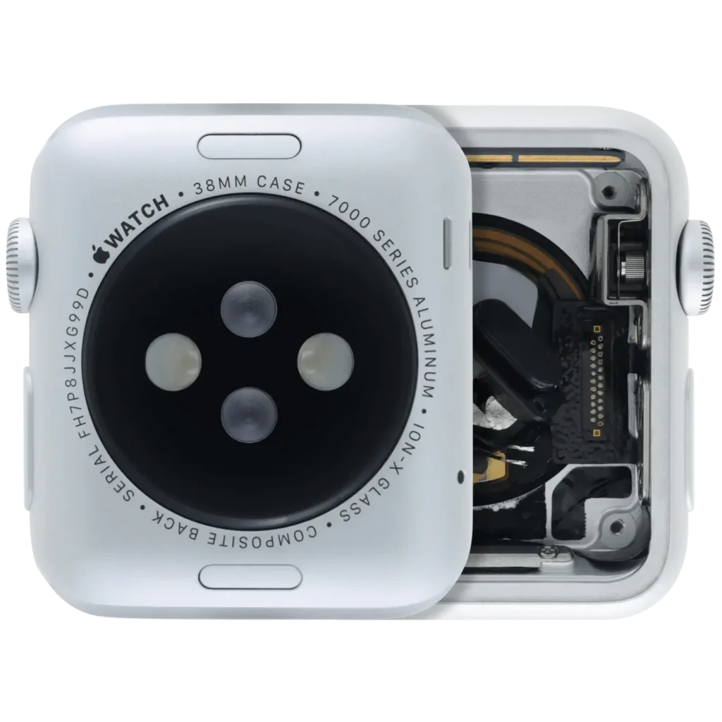 Housing Assembly Compatible For Watch Series 1 (38MM) (Used OEM Pull: Grade A) (Cellular Version) (Aluminum / Silver)