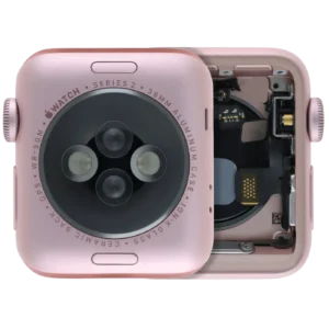 Housing Assembly Compatible For Watch Series 2 (38MM) (Used OEM Pull: Grade A) (Cellular Version) (Aluminum / Rose Gold)