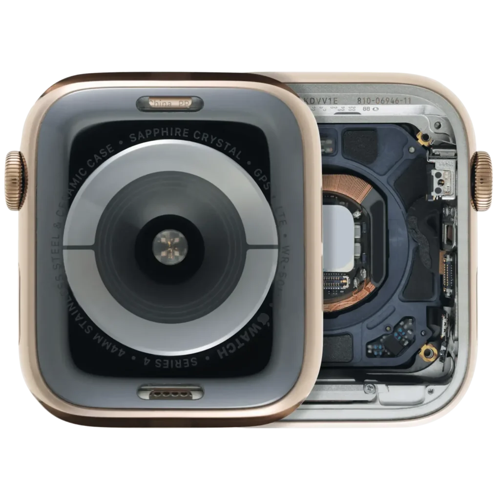 Housing Assembly Compatible For Watch Series 4 (44MM) (Used OEM Pull: Grade A) (Stainless / Gold)