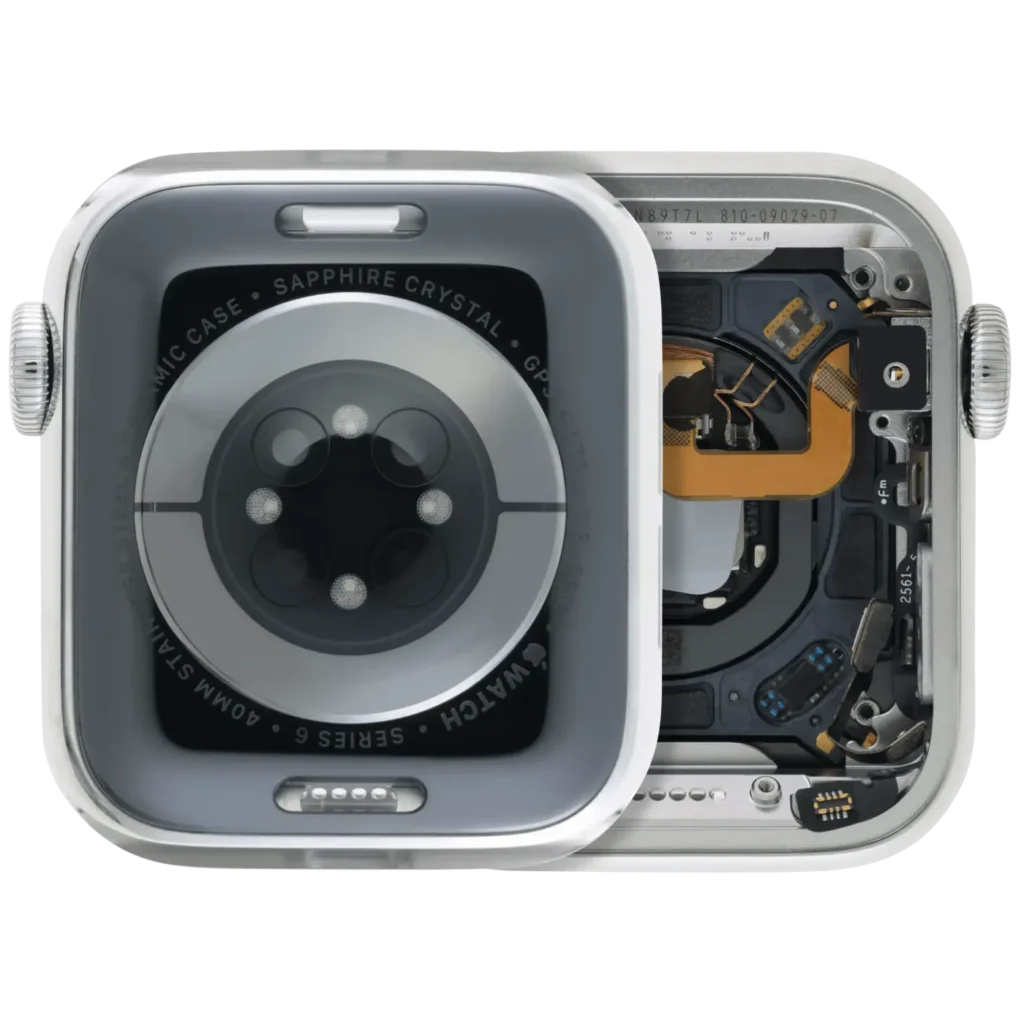 Housing Assembly Compatible For Watch Series 6 (40MM) (Used OEM Pull: Grade A) (Stainless / Silver)