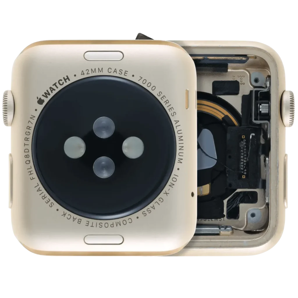 Housing Assembly Compatible For Watch Series 1 (42MM) (Used OEM Pull: Grade A) (Cellular Version) (Aluminum / Gold)