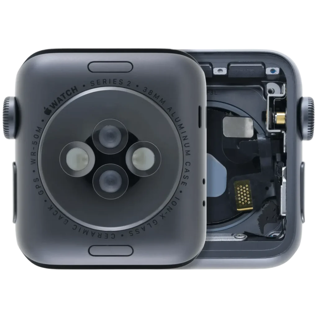 Housing Assembly Compatible For Watch Series 2 (38MM) (Used OEM Pull: Grade A) (Cellular Version) (Aluminum / Space Black)