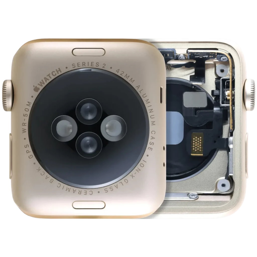 Housing Assembly Compatible For Watch Series 2 (42MM) (Used OEM Pull: Grade A) (Cellular Version) (Aluminum / Gold)