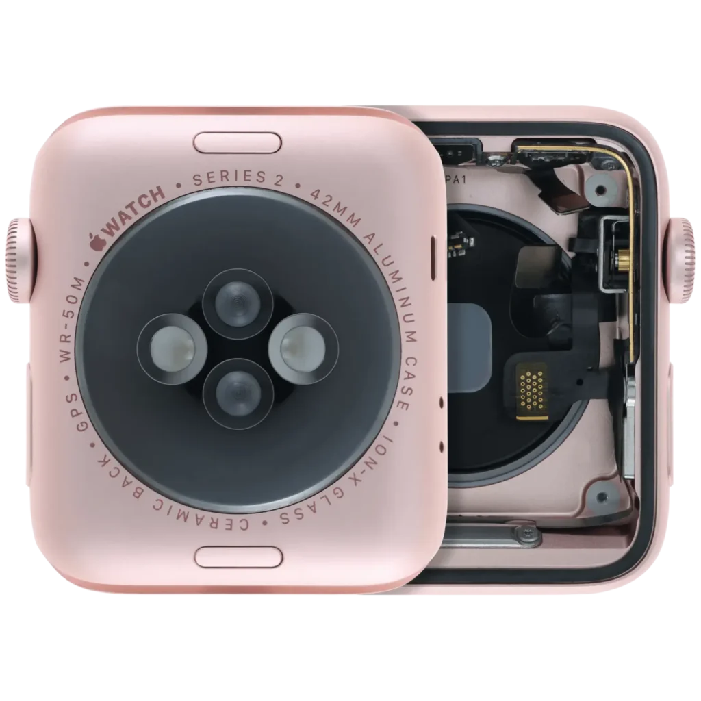 Housing Assembly Compatible For Watch Series 2 (42MM) (Used OEM Pull: Grade A) (Cellular Version) (Aluminum / Rose Gold)