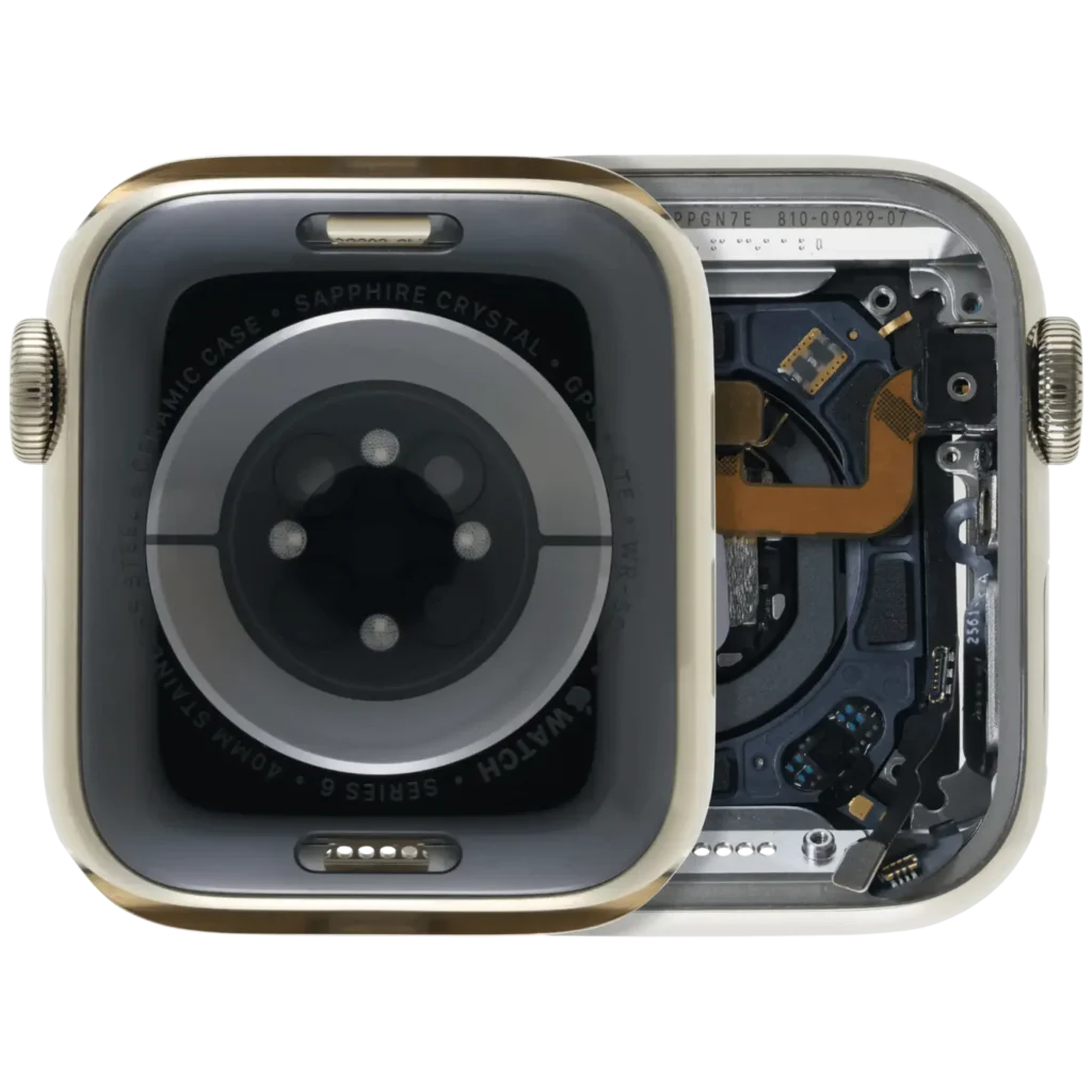 Housing Assembly Compatible For Watch Series 6 (40MM) (Used OEM Pull: Grade A) (Stainless / Gold)