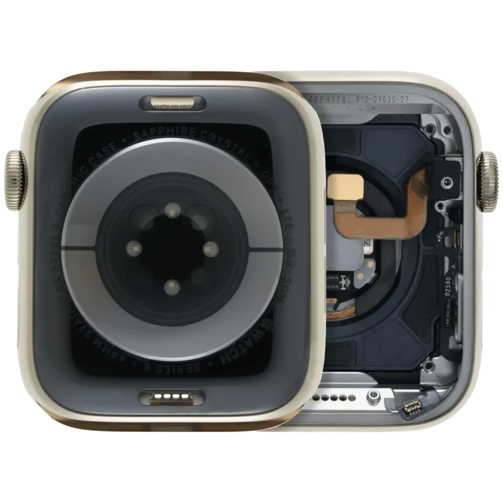 Housing Assembly Compatible For Watch Series 6 (44MM) (Used OEM Pull: Grade A) (Stainless / Gold)