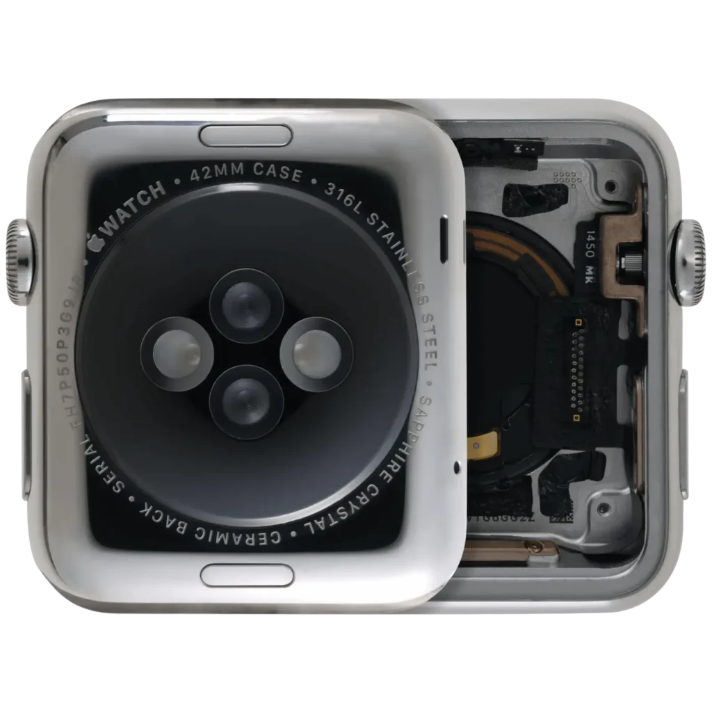 Housing Assembly Compatible For Watch Series 1 (42MM) (Used OEM Pull: Grade A) (Stainless / Silver)