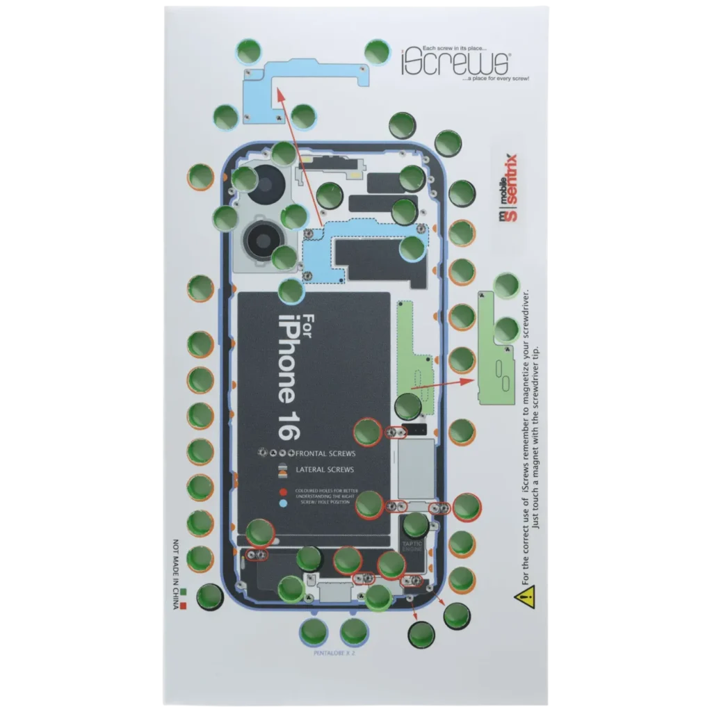 iScrews Position Mat For iPhone 16 (dottorpod)