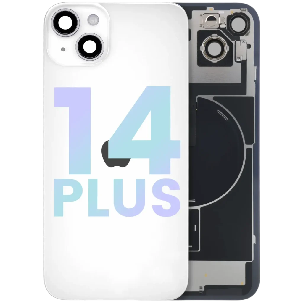Back Glass w/ MagSafe Magnet & NFC & Flashlight Flex For iPhone 14 Plus (Service Pack) (Starlight)
