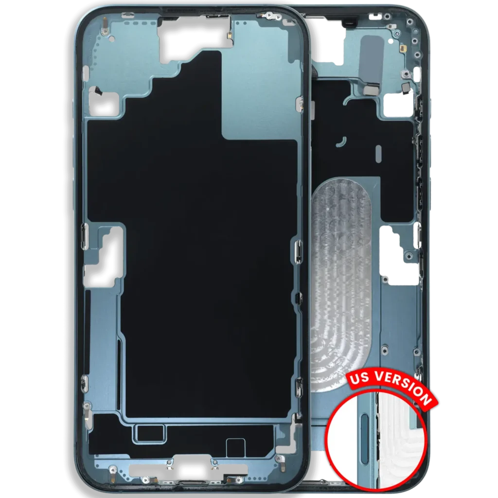 Mid-Frame Housing W/ Small Parts For iPhone 16 Plus (US Version) (Used OEM Pull: Grade C) (Teal)