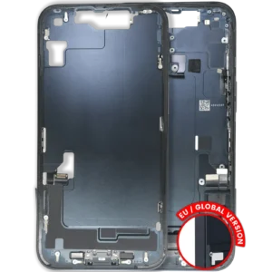 Mid-Frame Housing W/ Charging Port Flex & Small Parts For iPhone 14 (EU / Global Version) (Used OEM Pull: Grade A) (Midnight)