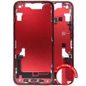 Mid-Frame Housing W/ Charging Port Flex & Small Parts For iPhone 14 (EU / Global Version) (Used OEM Pull: Grade A) (Red)
