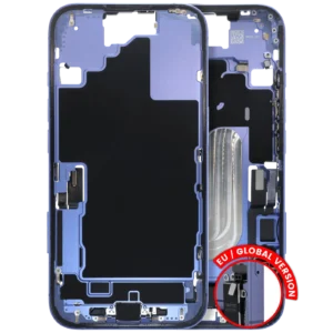 Mid-Frame Housing W/ Charging Port Flex & Small Parts For iPhone 16 (EU / Global Version) (Used OEM Pull: Grade A) (Ultramarine)
