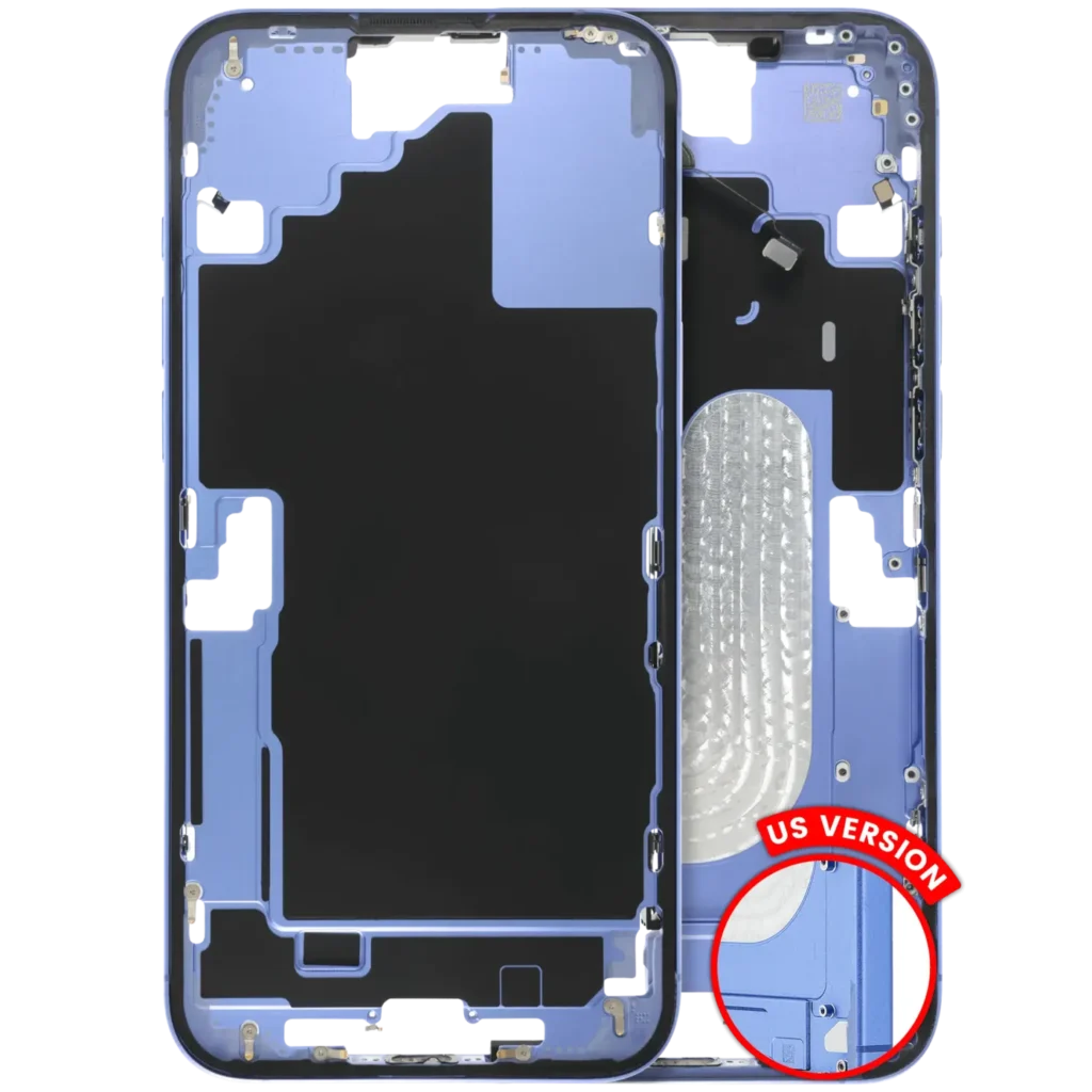 Mid-Frame Housing W/ Small Parts For iPhone 16 Plus (US Version) (Used OEM Pull: Grade B) (Ultramarine)