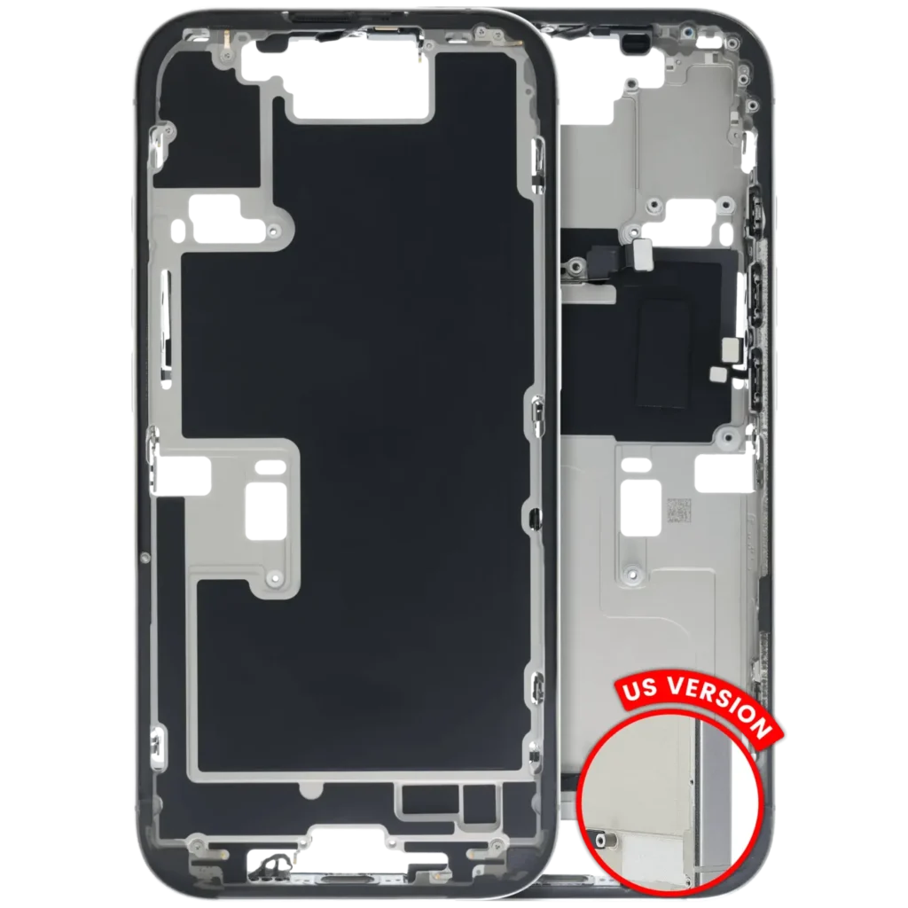 Mid-Frame Housing W/ Small Parts For iPhone 16 Pro (US Version) (Used OEM Pull: Grade C) (Natural Titanium)